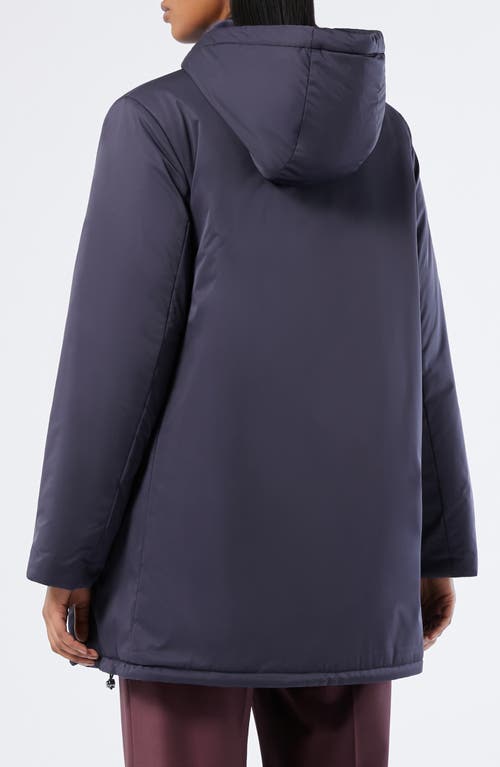 Marina Rinaldi Zuara Insulated Coat With Faux Fur Lining In Blue