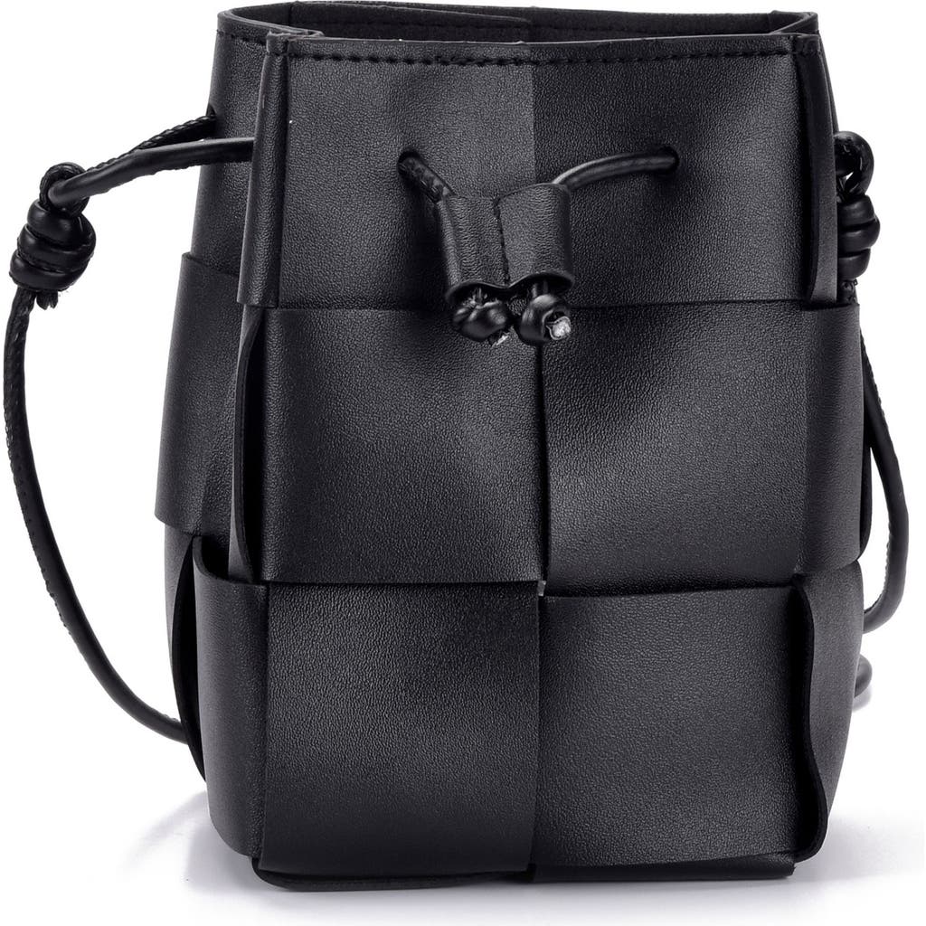 Adornia Patchwork Bucket Bag In Black