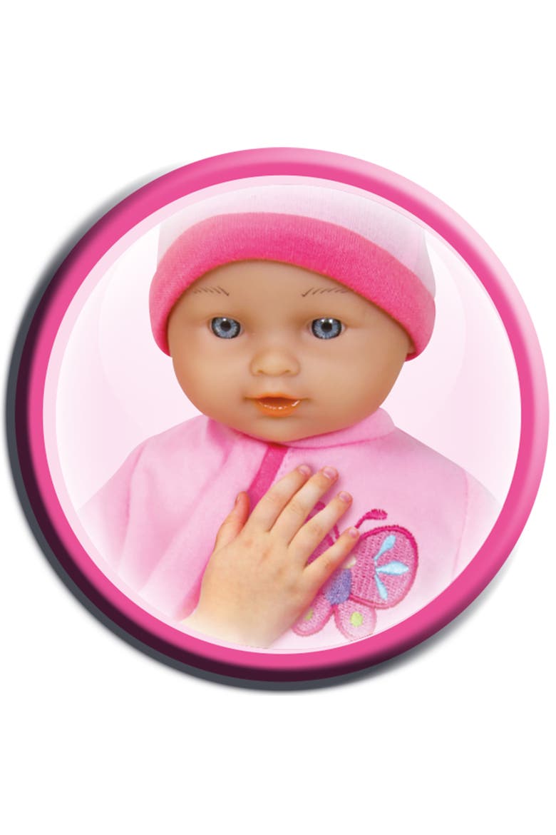Talking Baby Doll, Pink & Butterfly Outfit, Alternate, color, Multicolored