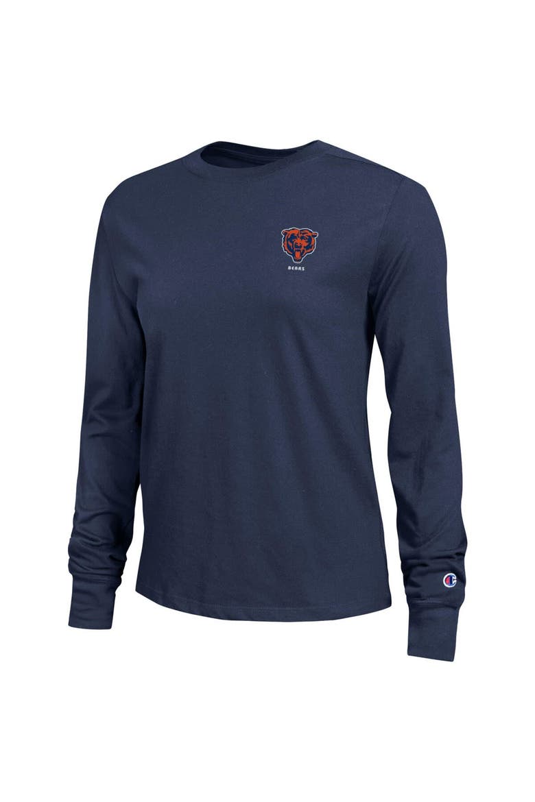 Women's Champion Navy Chicago Bears Core Long-Sleeve T-Shirt, Alternate, color, Navy
