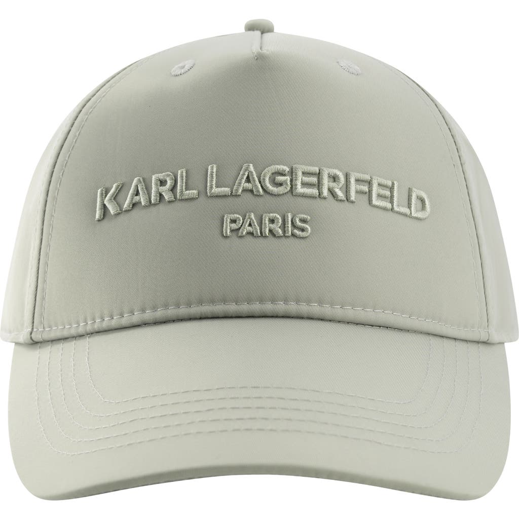 Karl Lagerfeld Embroidered Logo Baseball Cap In Gray