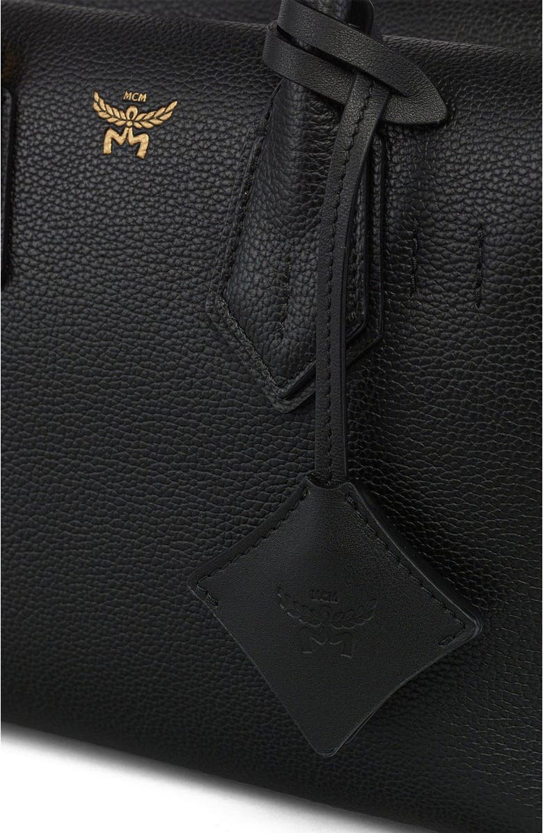 MCM Small Milla Tote in Spanish Embossed Leather, Alternate, color, Black