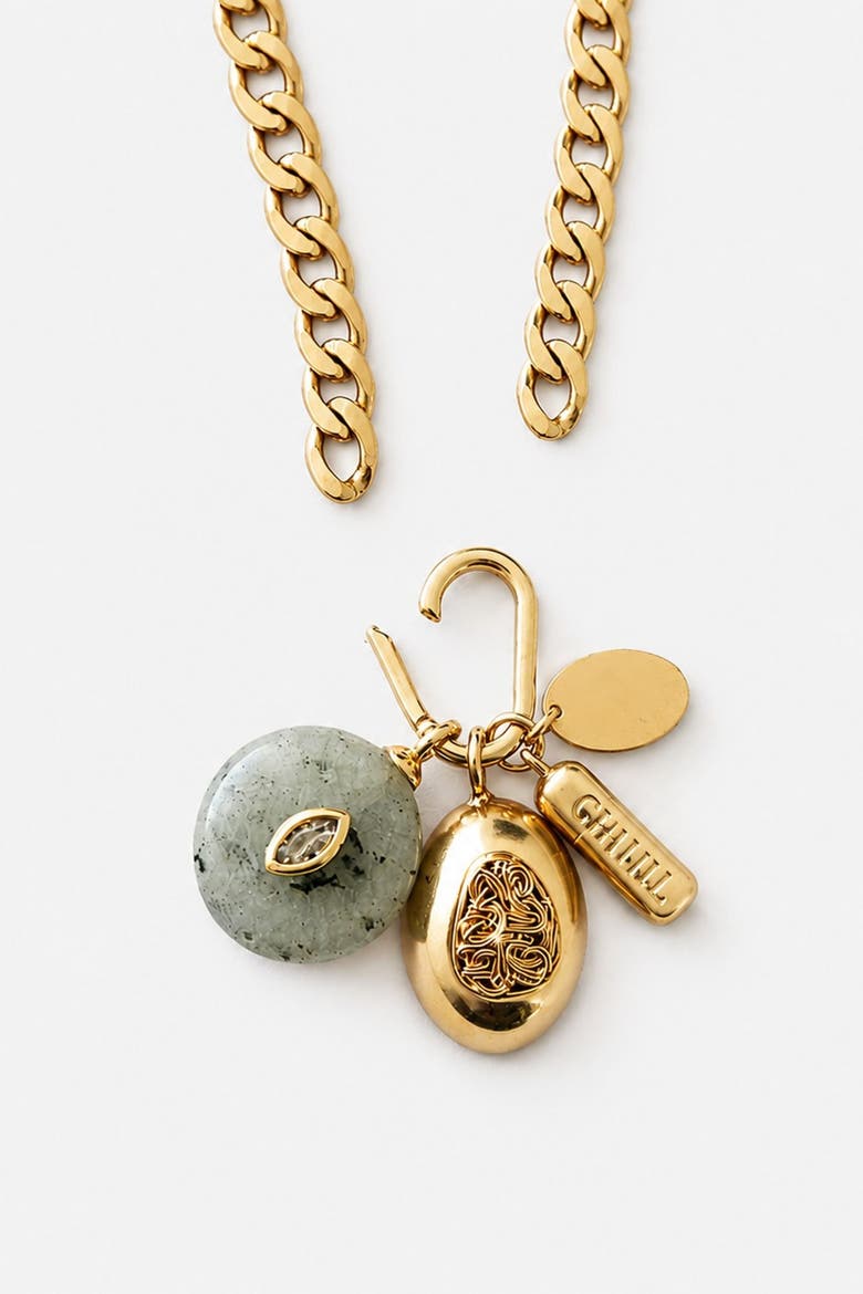 Chill Charm Necklace, Alternate, color, Gold
