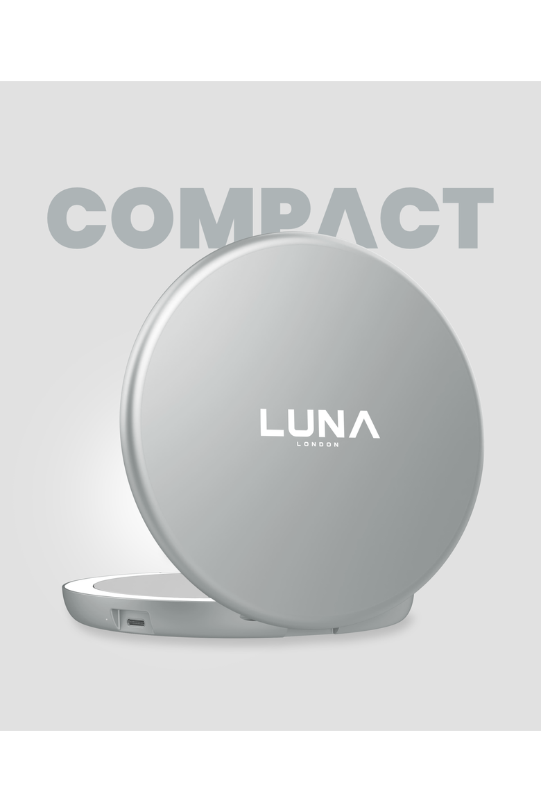 COMPACT Mirror | 7X Magnified Rechargeable LED Makeup Mirror, Alternate, color, Chalk Grey