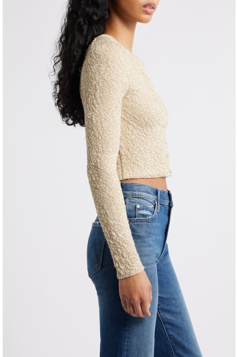 Ferra Embellished Crop Cardigan, Alternate, color, HONEY GOLD