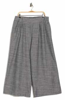 Renee C Stripe Cotton & Linen Wide Leg Pants