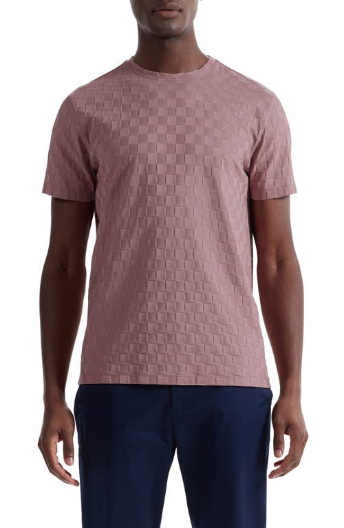 Bugatchi Geo Textured Cotton T-shirt In Pink