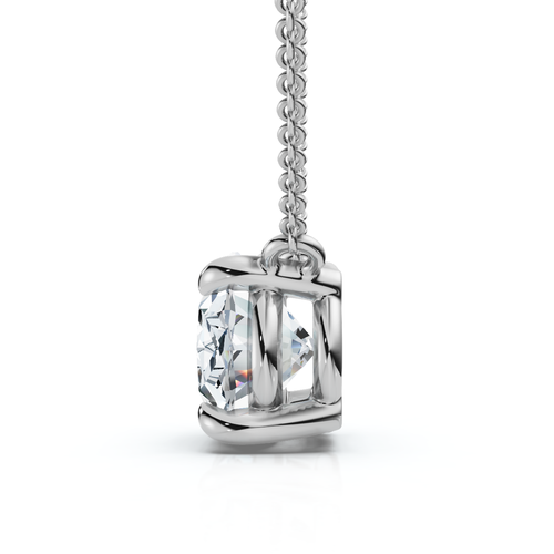 Bliss Diamond Certified 2ct Diamond Oval Solitaire Pendant 14k Gold 18" Womens Chain Lab Grown In Gold