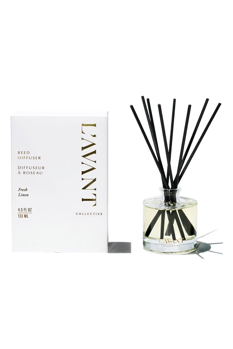 Fresh Linen Reed Diffuser, Main, color, WHITE