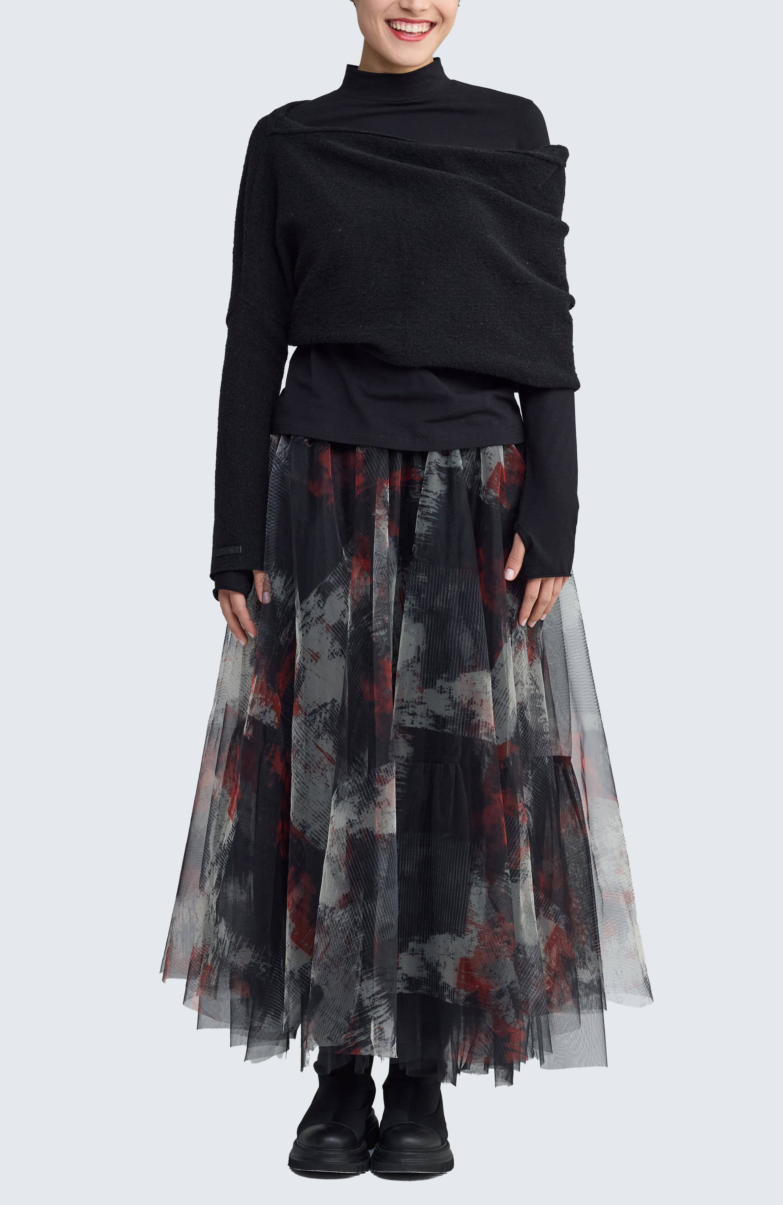 Brynwyn Printed Tulle Skirt - image 2
