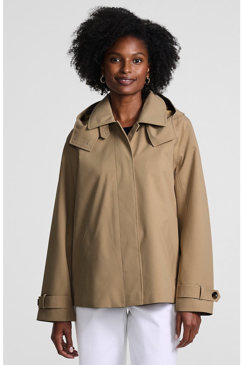 Womens Squall Waterproof Hooded Short Mac Jacket, Main, color, Desert Tan