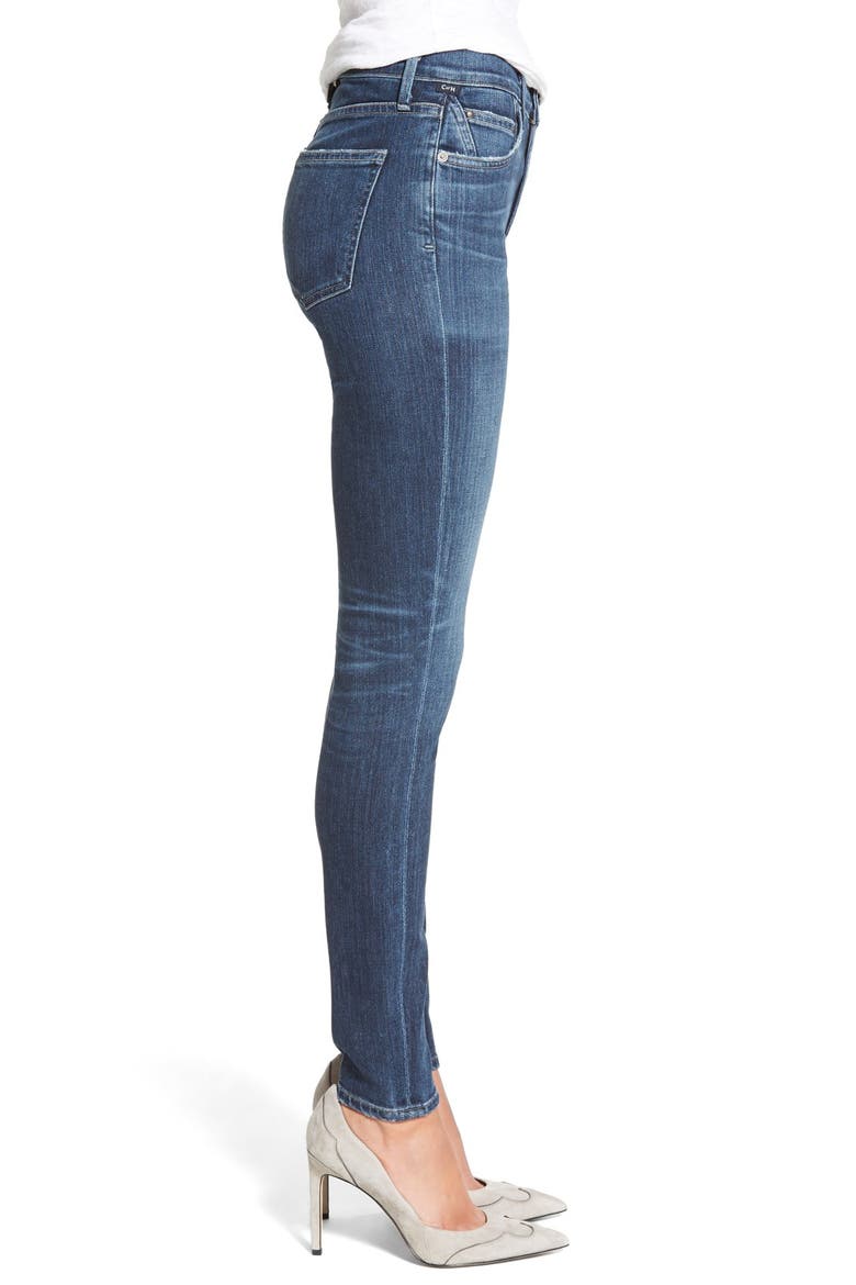Rocket High Waist Skinny Jeans, Alternate, color, ALBION