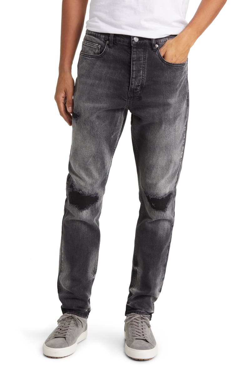 Wolfgang Tektonik Slim Tapered Jeans, Main, color, BLACK