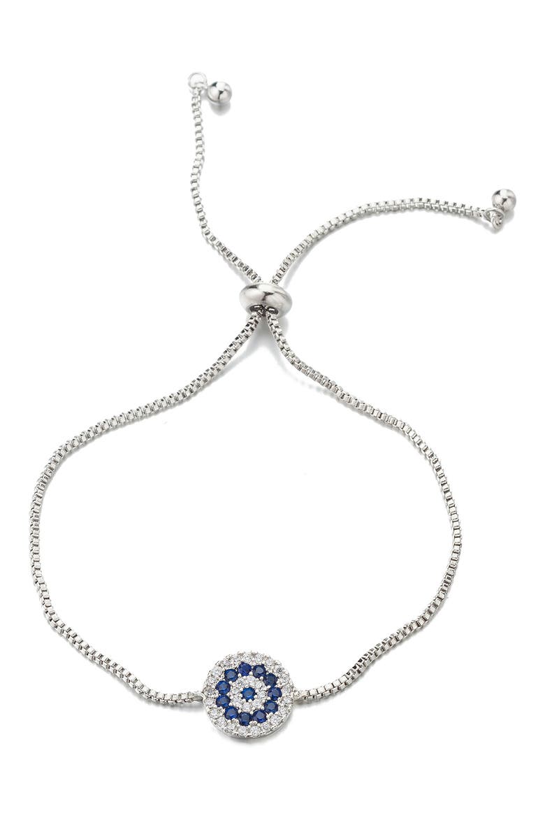 Evil Eye Bracelet, Main, color, SILVER