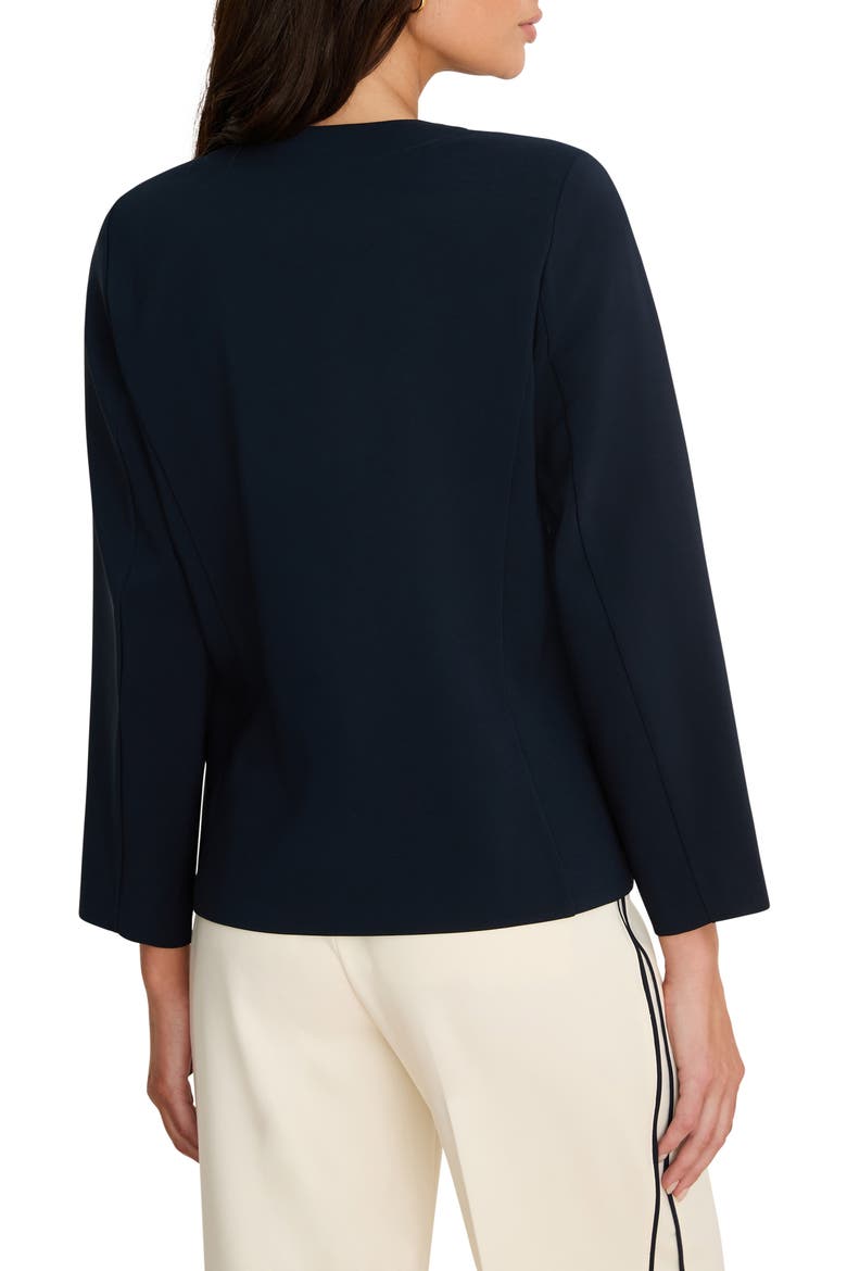 Collarless Jacket, Alternate, color, DARK INDIGO