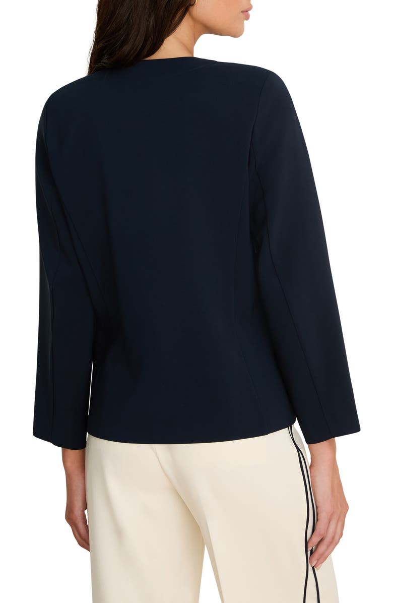 NIC+ZOE Collarless Jacket, Alternate, color, Dark Indigo