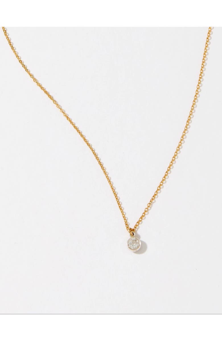 Set & Stones Kira Cubic Zirconia Pendant Necklace, Alternate, color, Gold