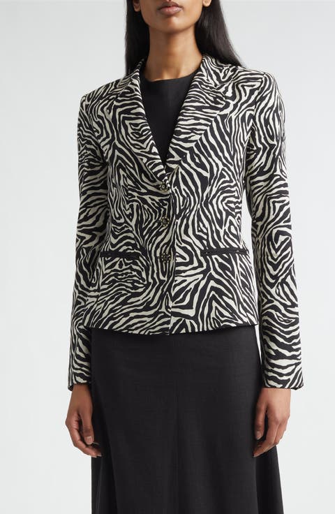 Ernestine Zebra Print Blazer