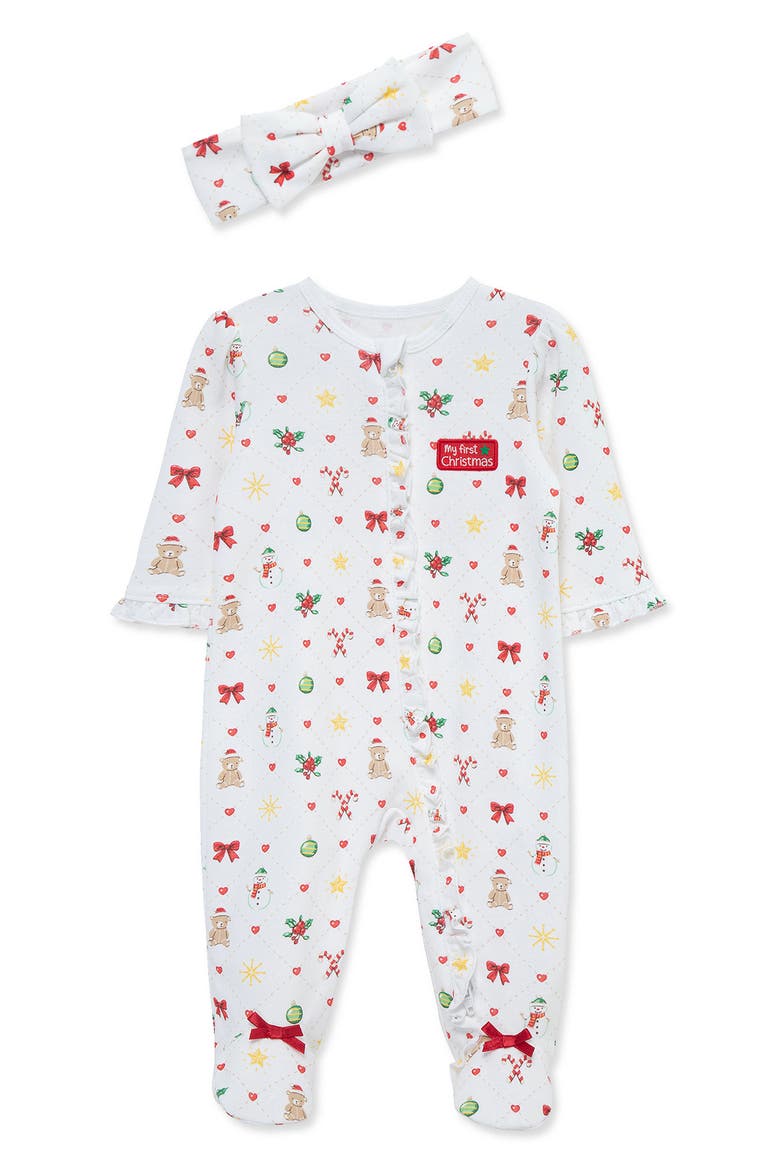 Kids' Festive Footie & Headband Set, Main, color, MULTI