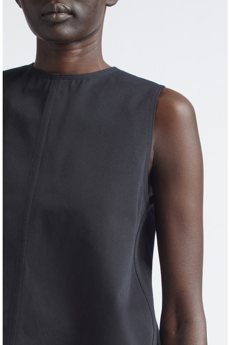 Nerina Sleeveless Cotton Drill Top, Alternate, color, BLACK