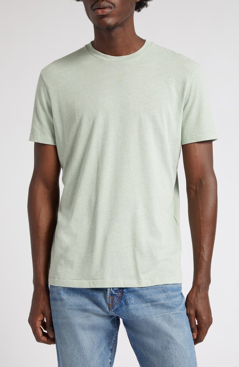 TOM FORD Mélange Crewneck T-Shirt, Main, color, Mint