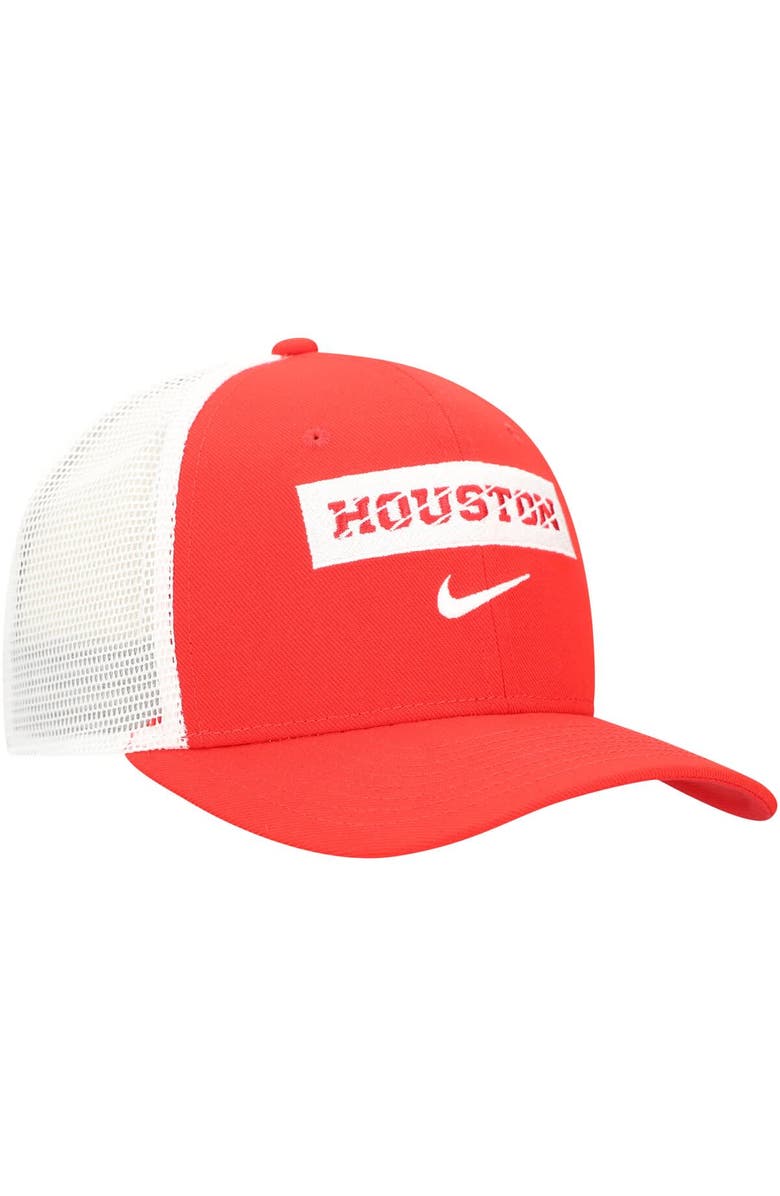Nike Men's Nike Red Houston Cougars 2024/25 Sideline Rise Trucker Adjustable Hat, Alternate, color, Red