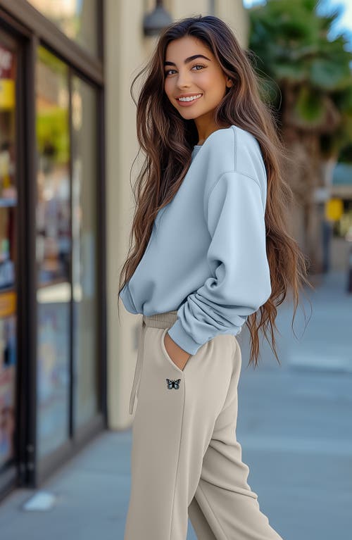 Dalix Butterfly Jogger Sweatpant In Bone