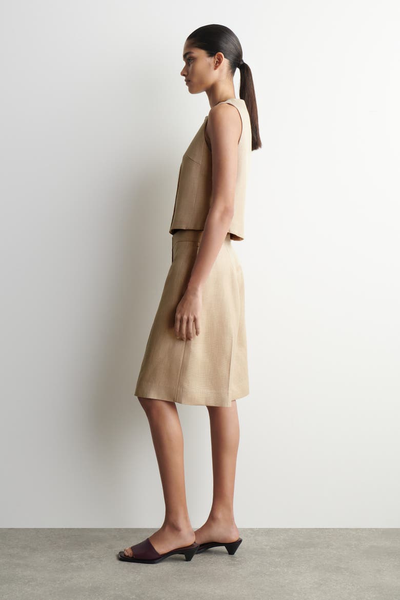 Tailored Vest, Alternate, color, BEIGE