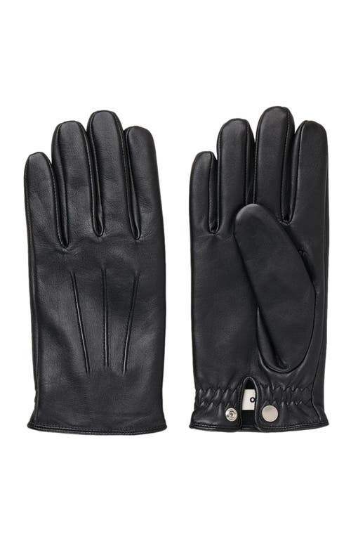 SANDRO Leather gloves in Black 