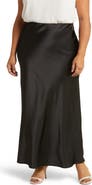 Renee C Satin A-Line Skirt