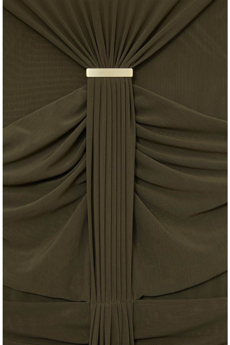 Collette Ruched Maxi Dress, Alternate, color, KHAKI GREEN