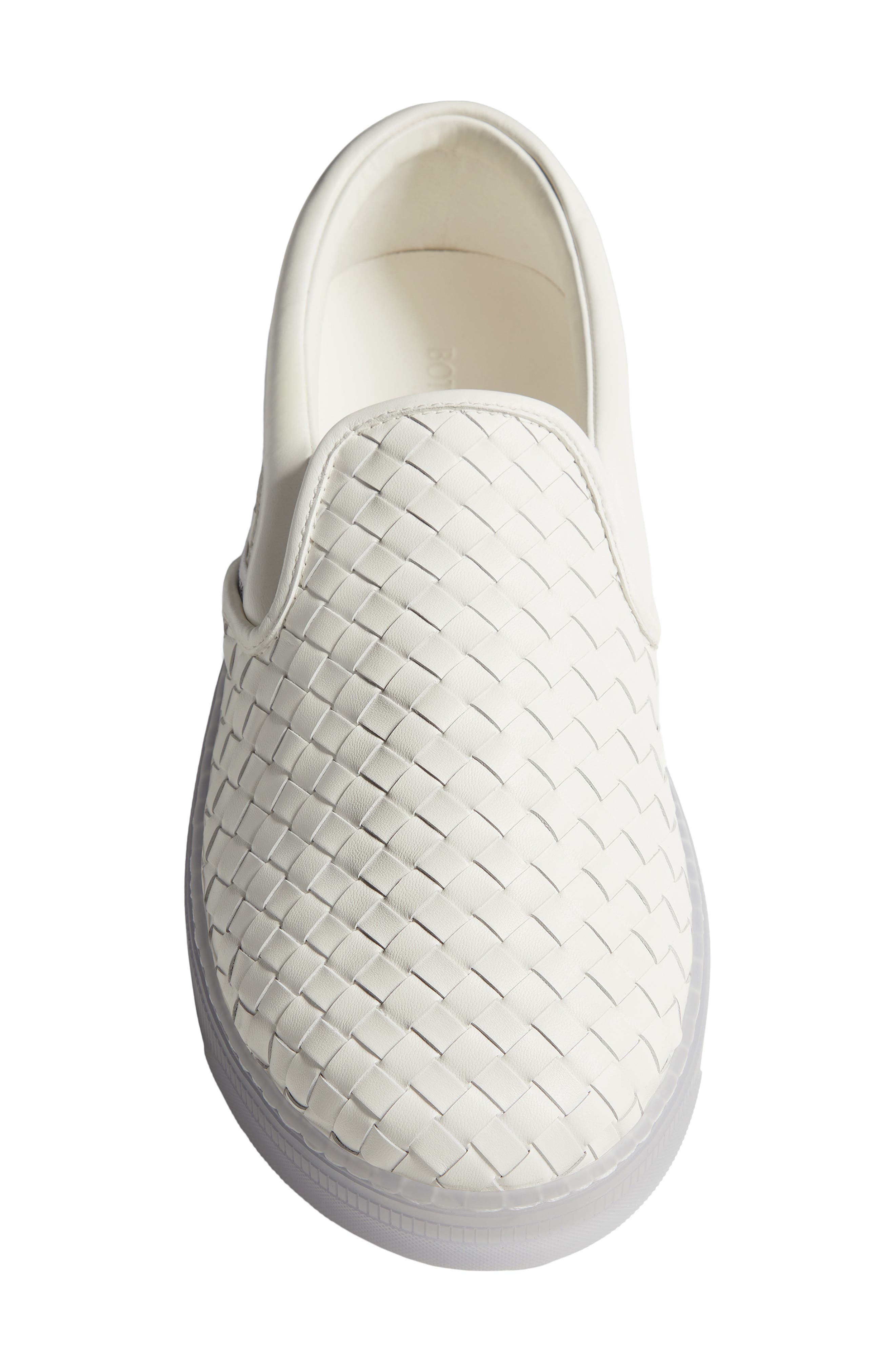 Serena Woven Leather Slip-On Sneaker, Alternate, color, 9117 ALABASTER