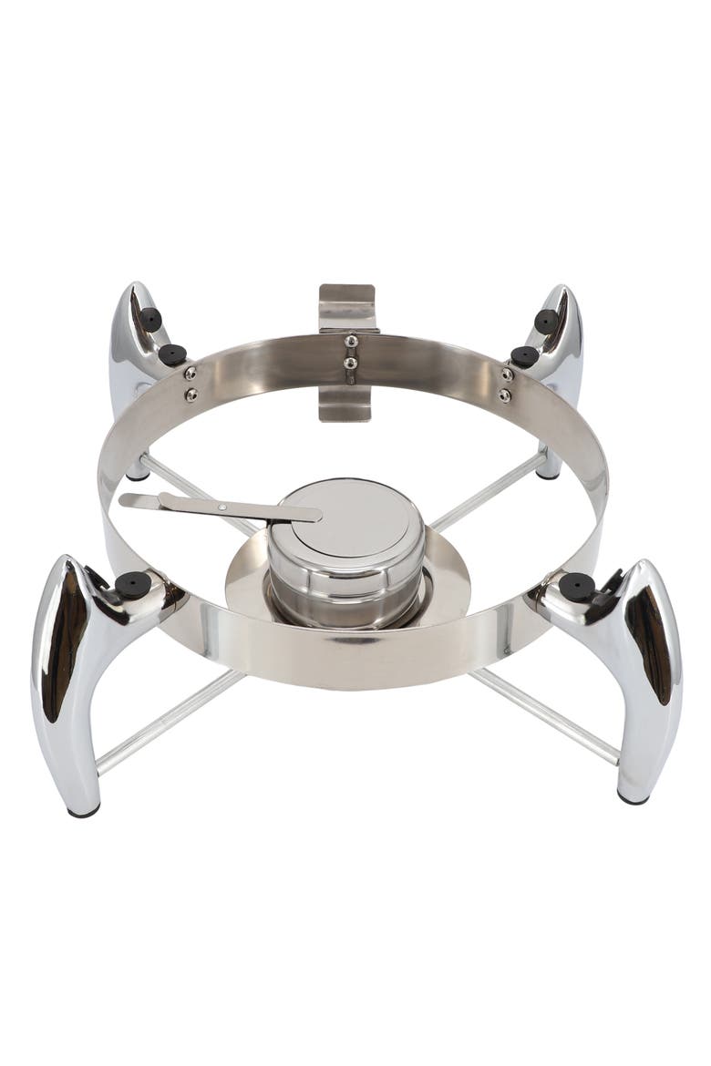 6.3 Quart Stainless Steel Round Professional Chafing Dish/Food Warmer/Buffet Server Serving Dish, Alternate, color, Silver
