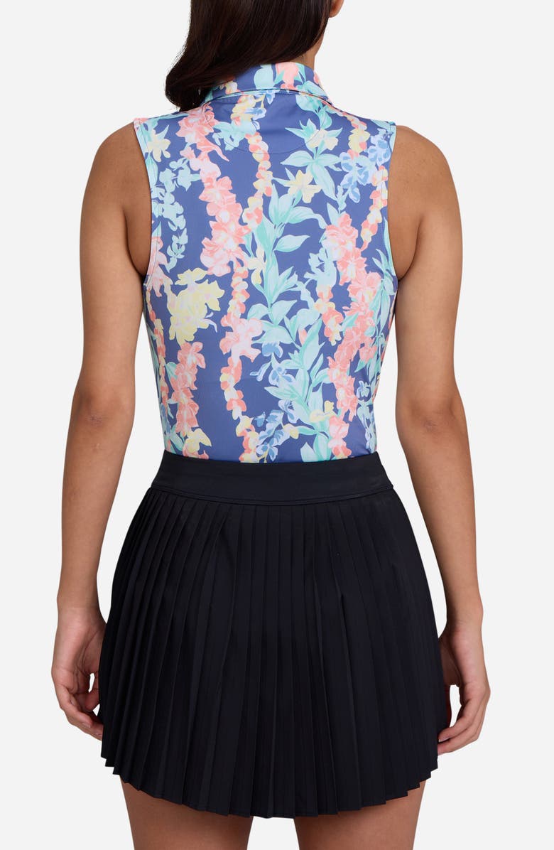 Bad Birdie Leid Floral Sleeveless Polo, Alternate, color, 