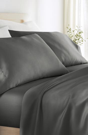 Homespun Set Of 2 Pillowcases In Gray