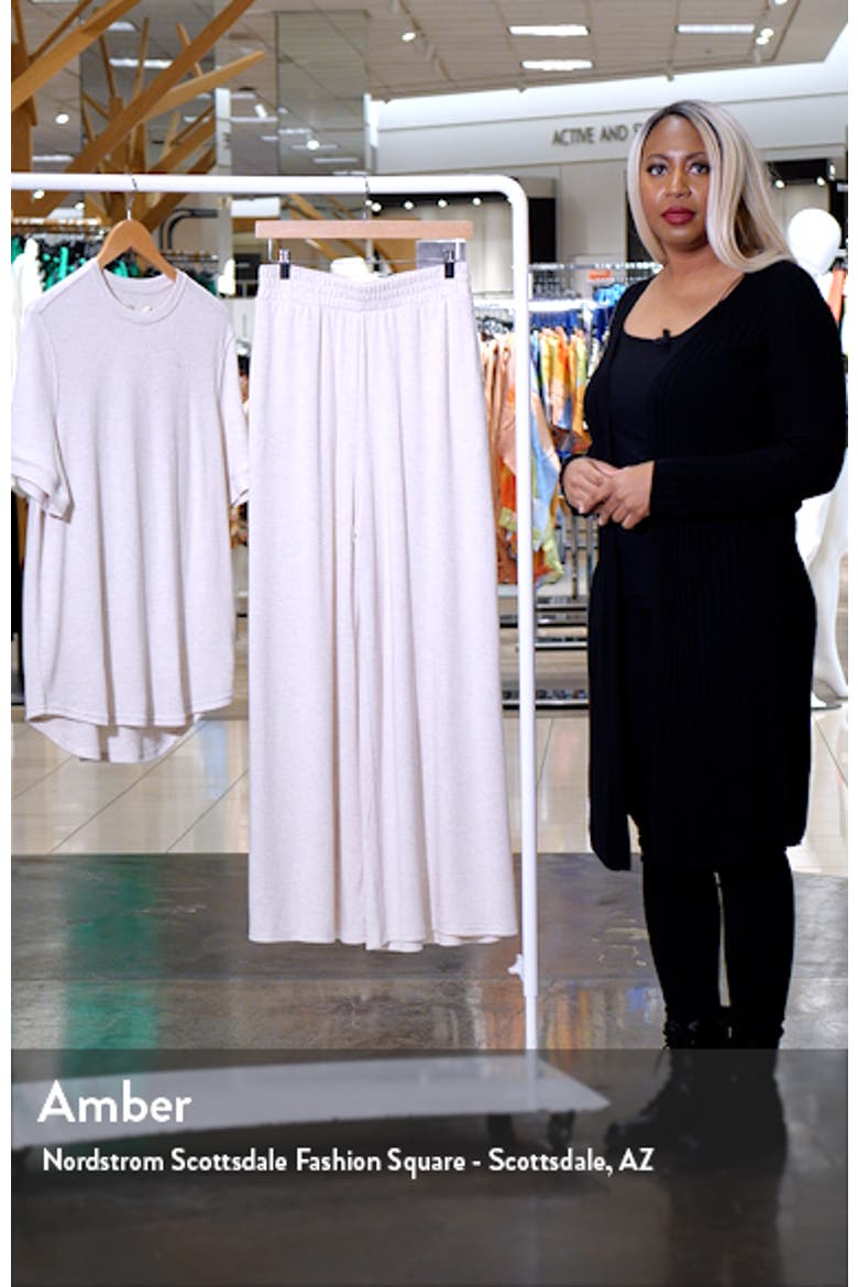 Holsey Peached Knit Wide Leg Lounge Pants video