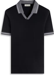 Bugatchi Pima Cotton Johnny Collar Polo