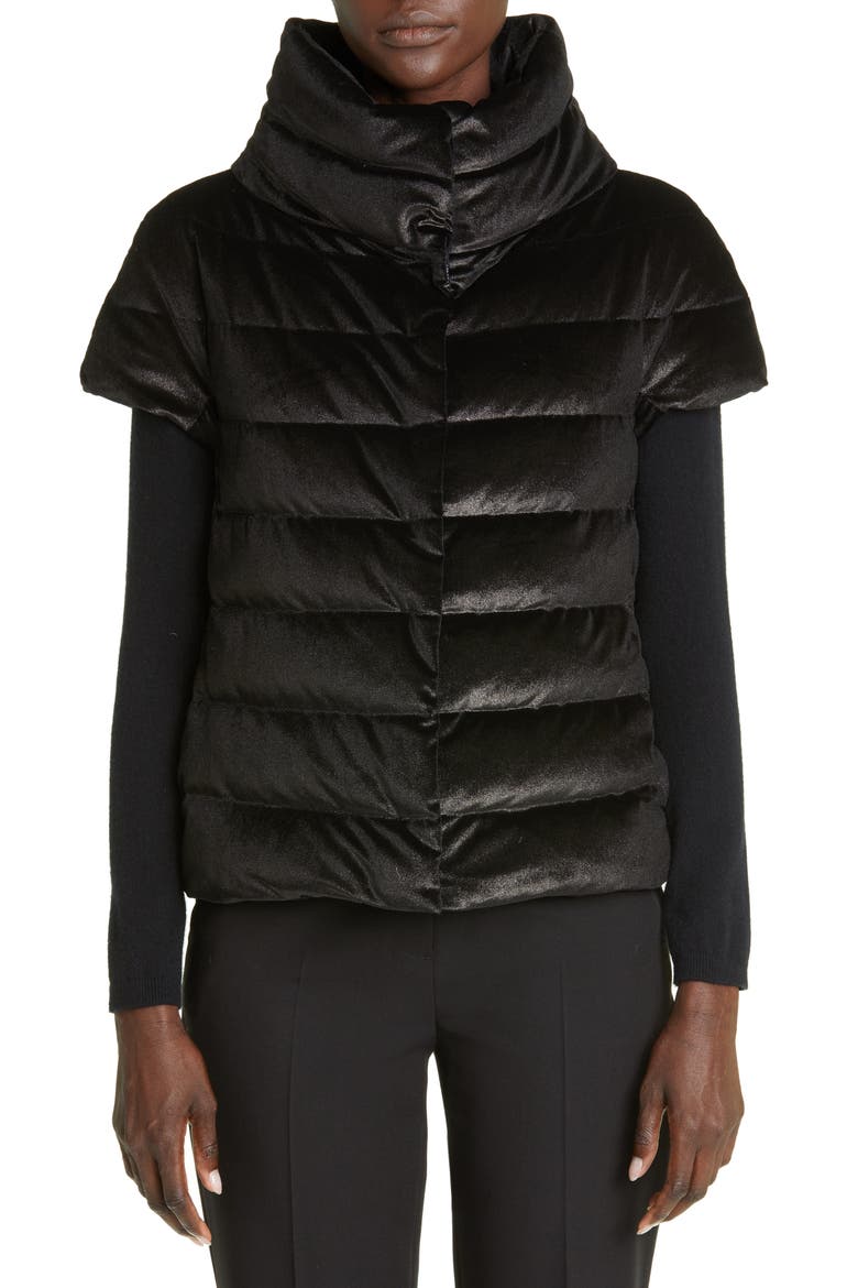 Satin Finish High-Low Down Jacket, Main, color, 9300 / NERO