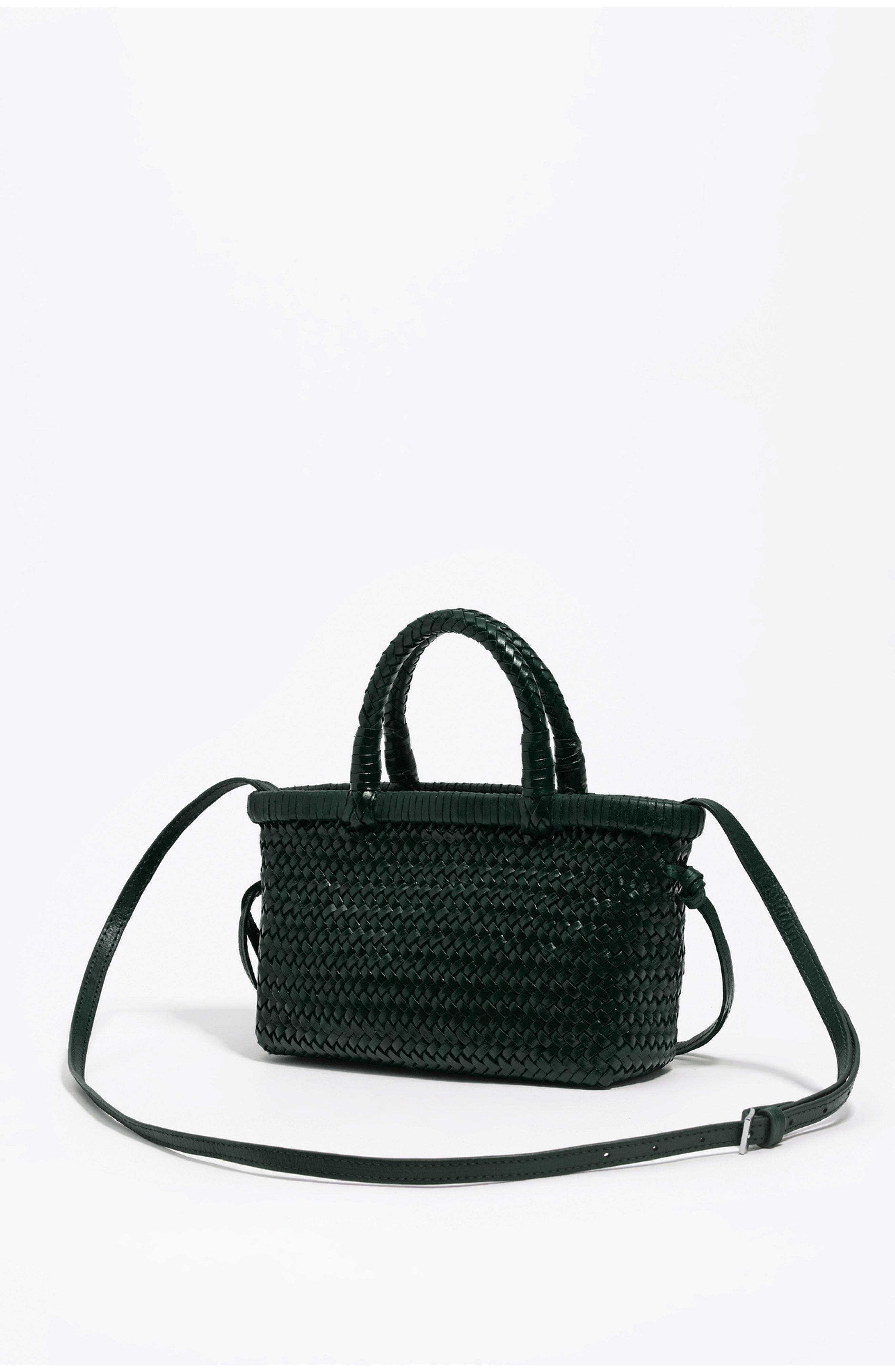 Bimba y Lola Leather Handbag, Alternate, color, Dark Green