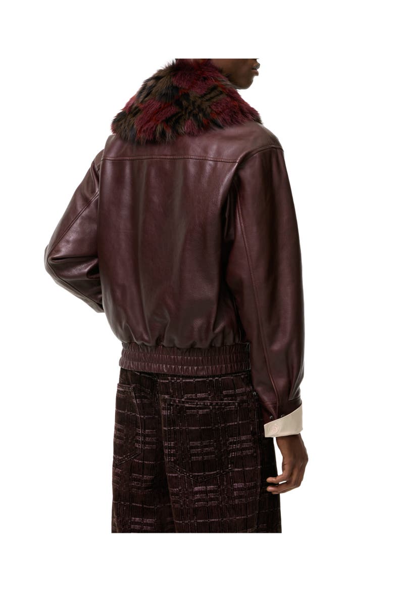 Leather Latchford Jacket, Alternate, color, Bordeaux red