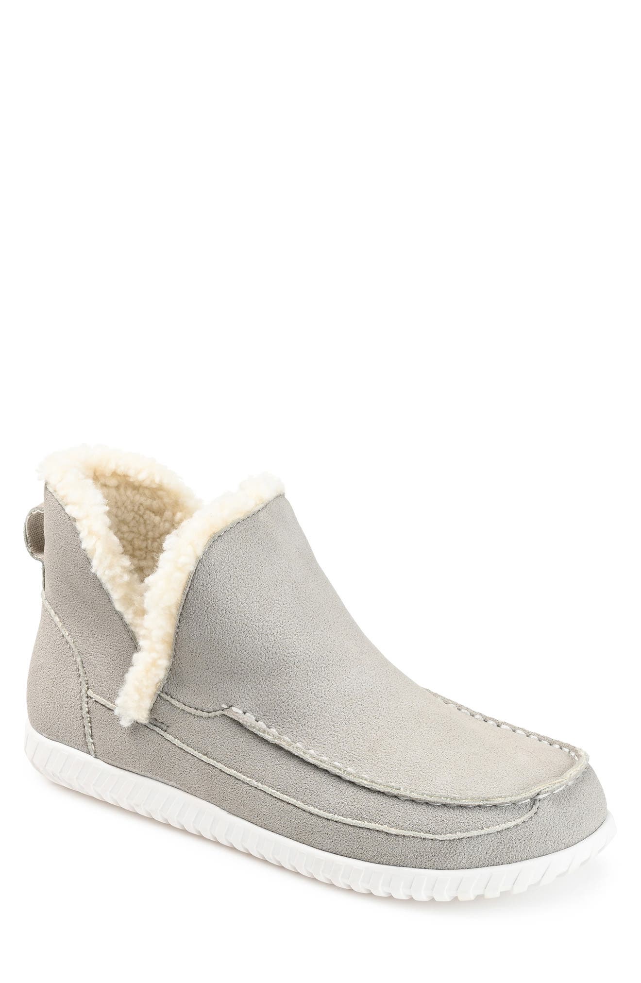 Capreece Faux Fur Lined Slipper, Main, color, GREY