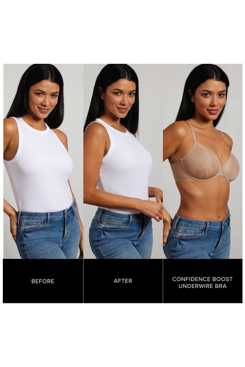 Confidence Boost™ Underwire Bra, Alternate, color, BLACK