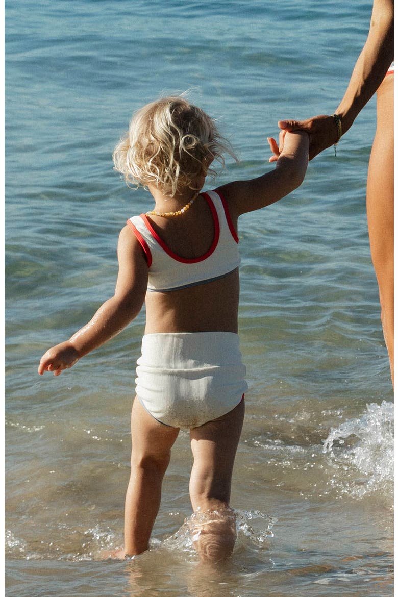 Kids' Little L Mini Two-Piece Swimsuit, Alternate, color, CREAM POUT