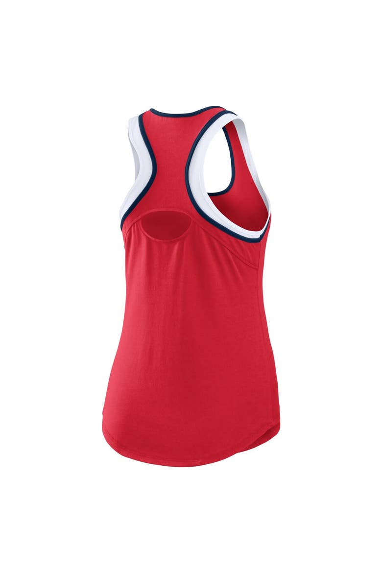 Women's WEAR by Erin Andrews Red Los Angeles Angels Colorblock Racerback Tank Top, Alternate, color, Red