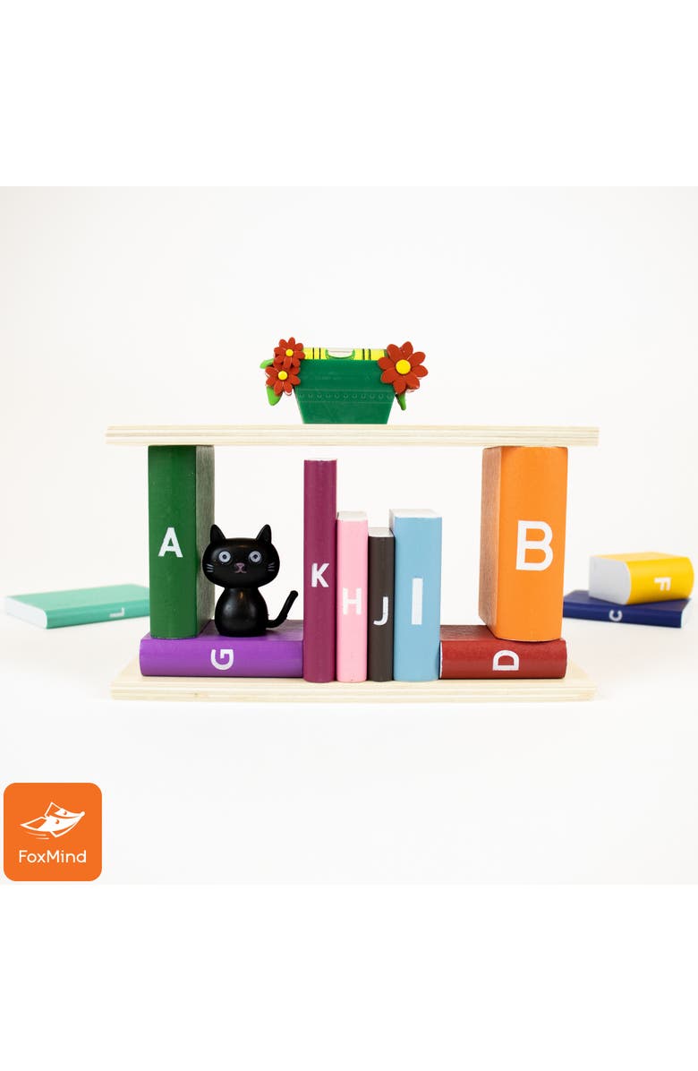 FoxMind Games By The Book A Novel Stacking Puzzle, Brainteaser, Alternate, color, Multicolored