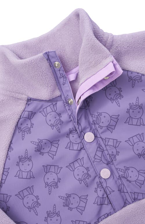 Roarsome Fleece Zip Up In Purple