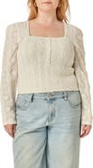 Endless Rose Lace Smocked Long Sleeve Top