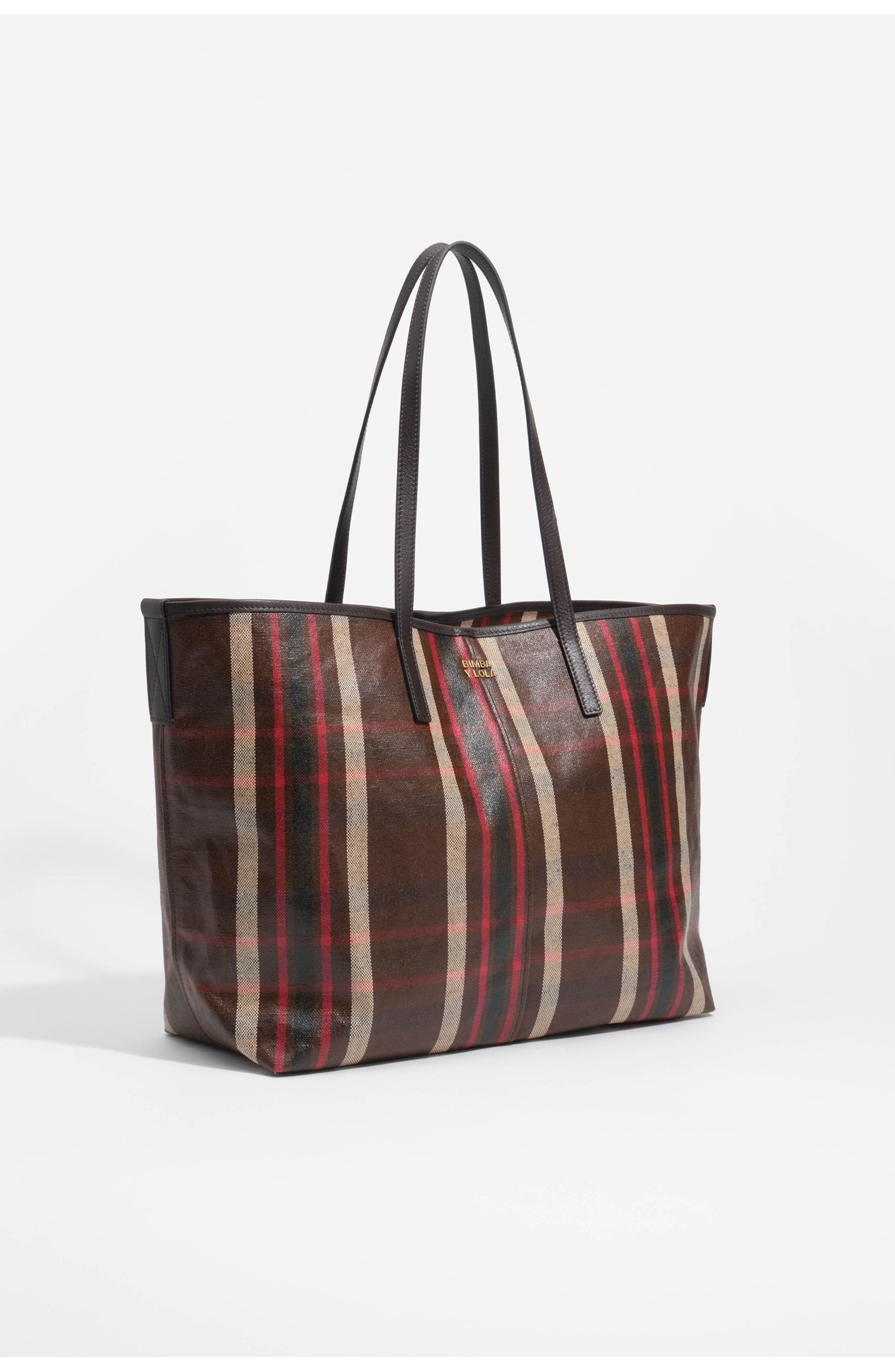 Large Tartan Shopper Bag, Main, color, TARTAN
