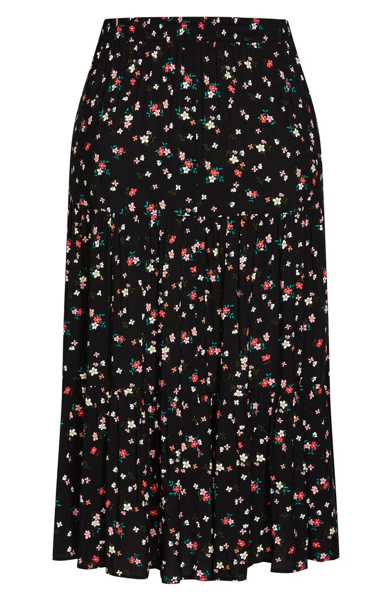 City Chic Peyton Floral Skirt, Alternate, color,