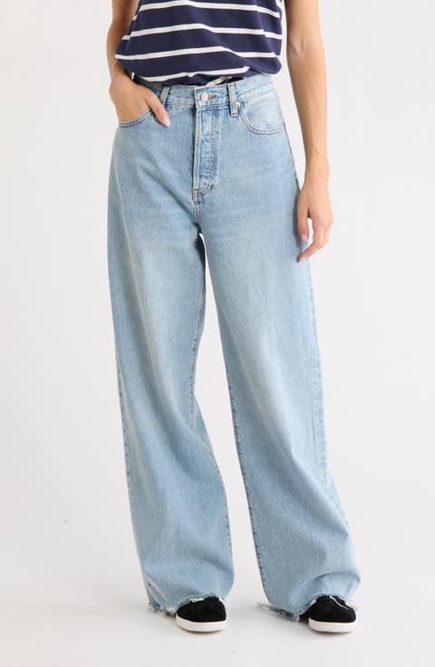 The Collegiate High Rise Raw Edge Jeans